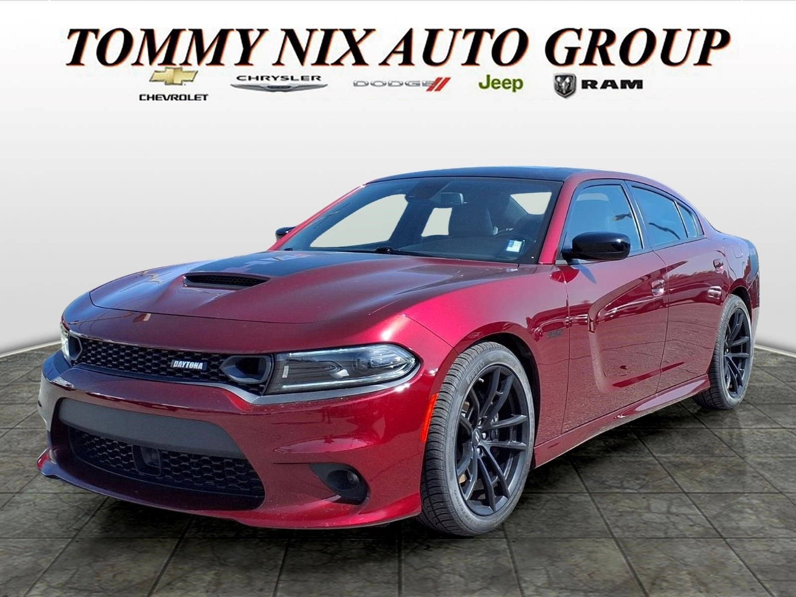 2023 Dodge Charger Scat Pack in Octane Red Pearl Coat — front three-quarter view