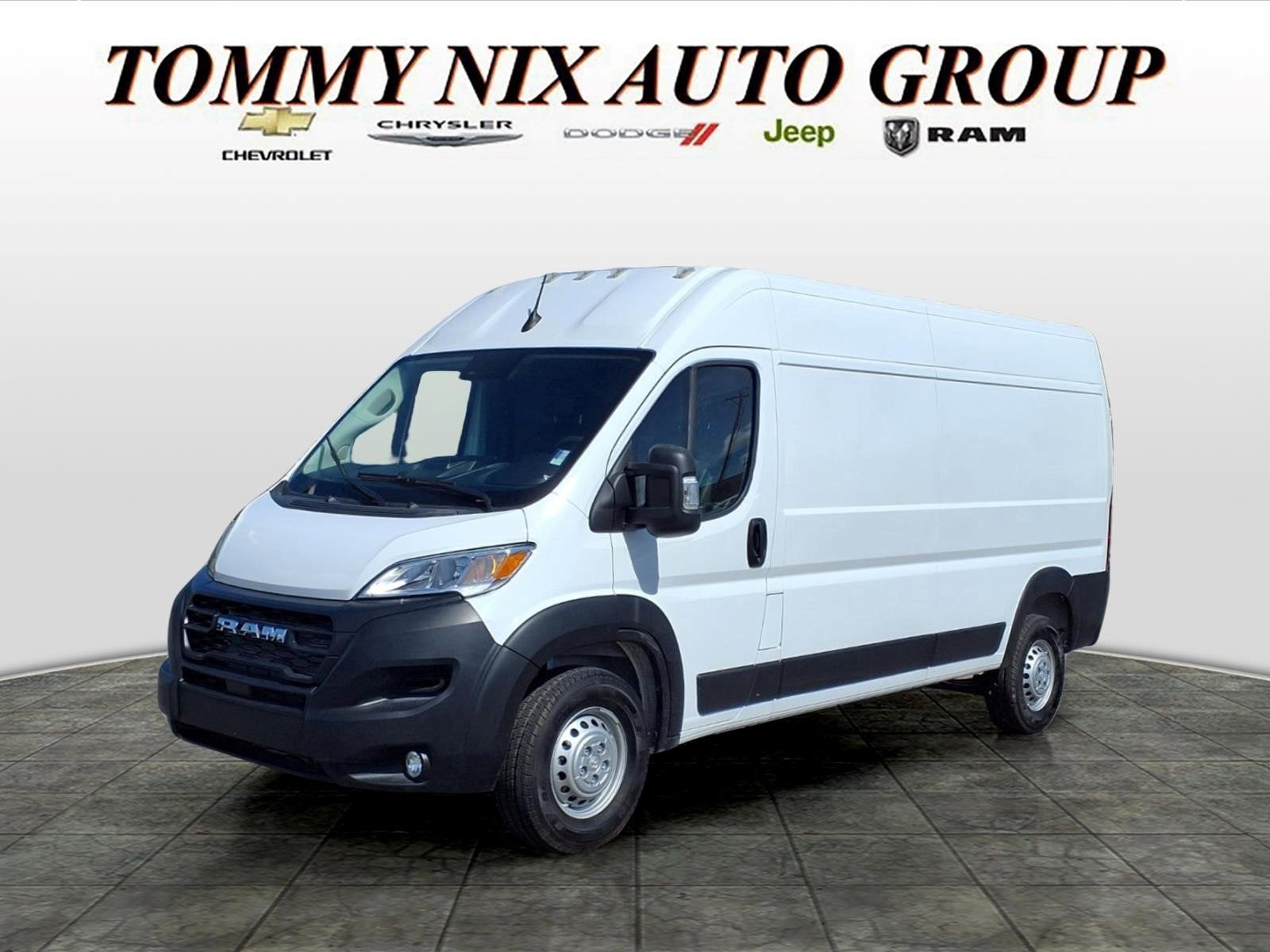 2025 RAM ProMaster Cargo Van Tradesman in White — front three-quarter view
