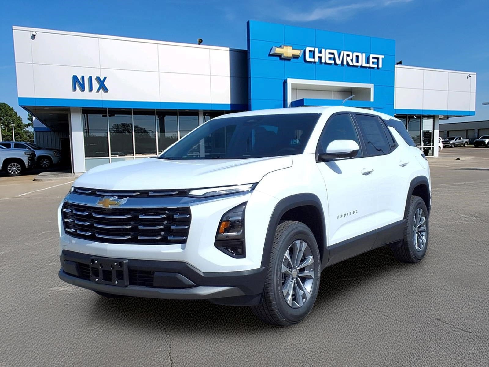 2026 Chevrolet Equinox LT in Summit White — front three-quarter view