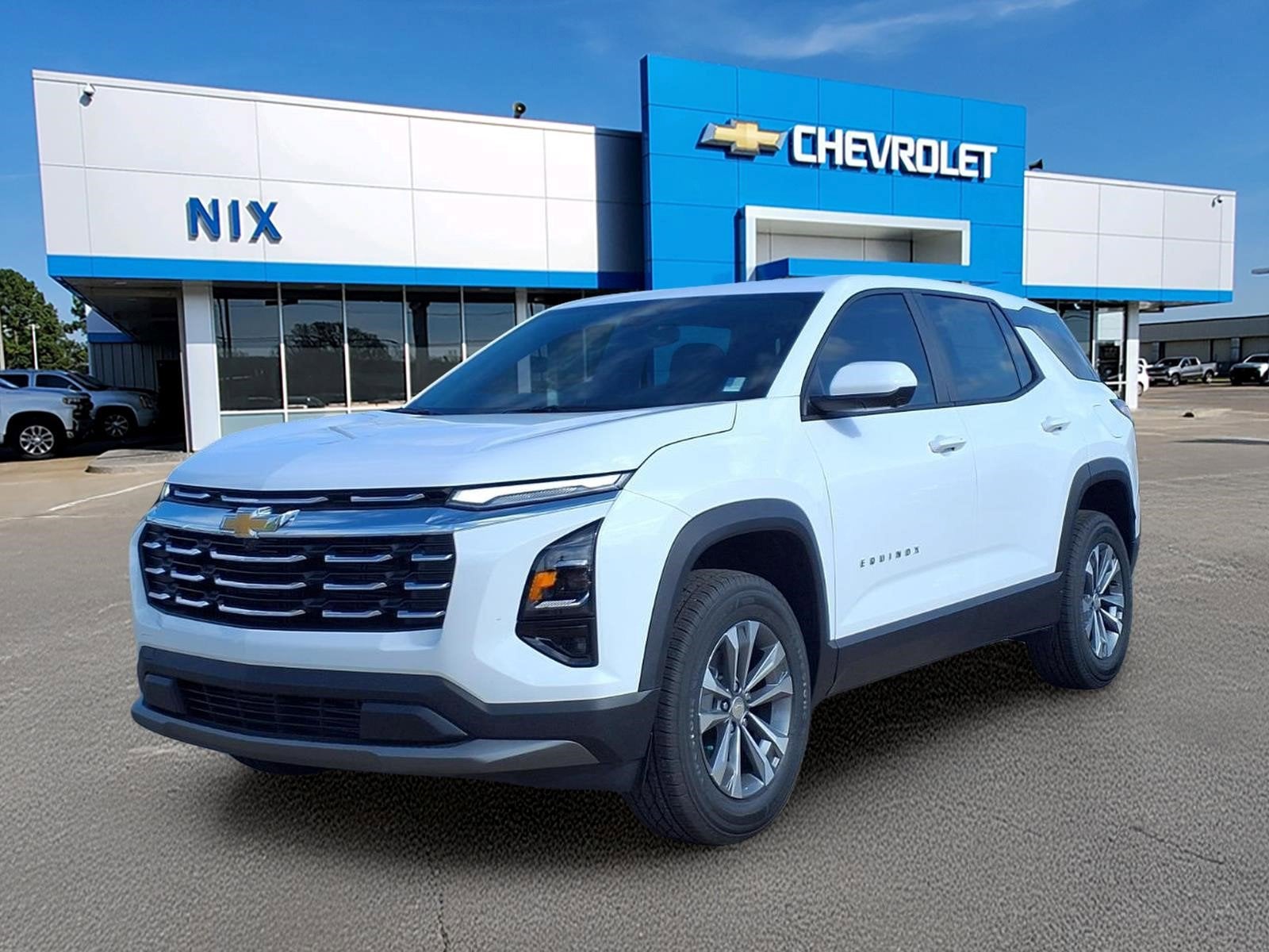 2026 Chevrolet Equinox LT in Summit White — front three-quarter view