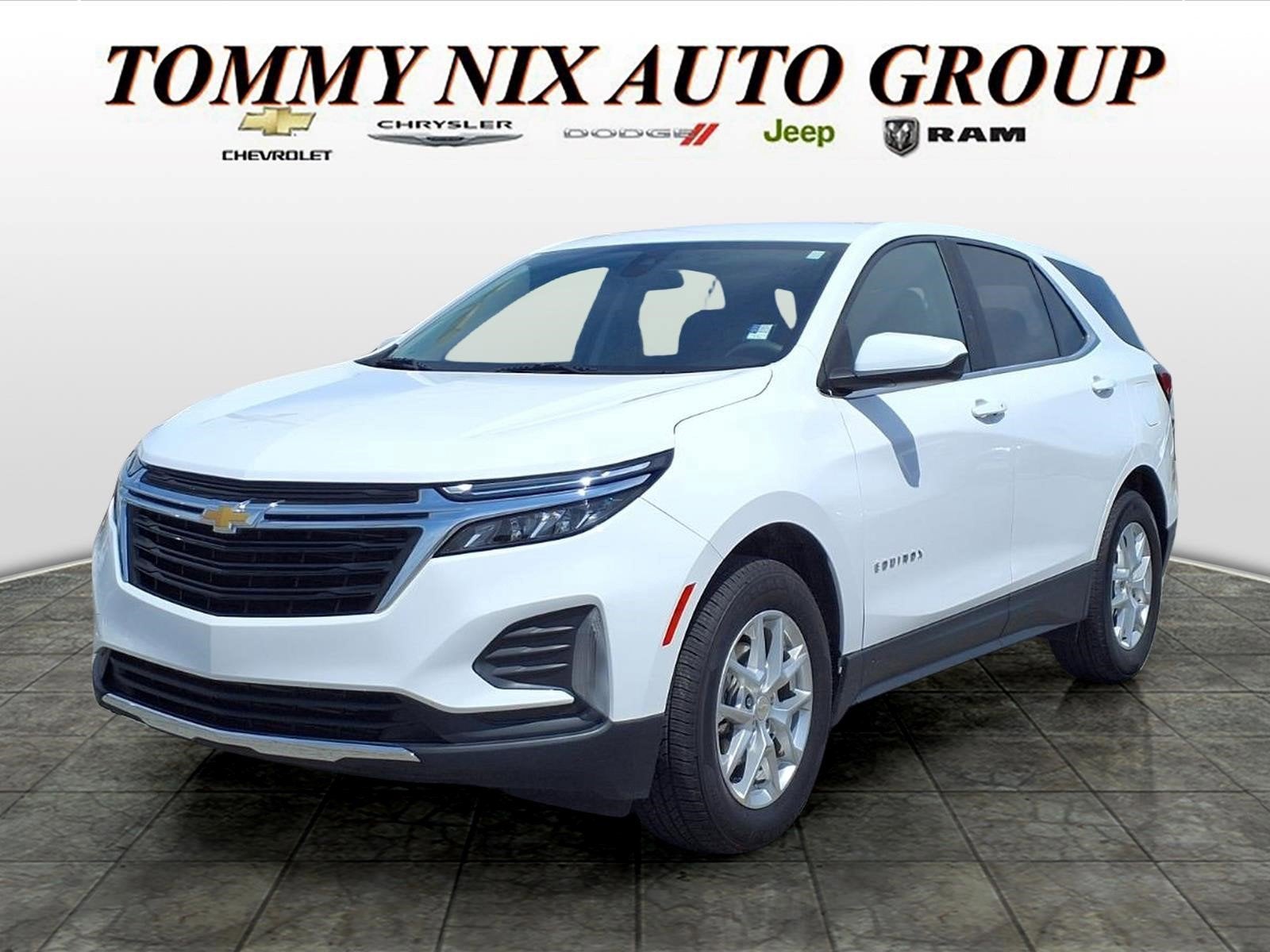 2022 Chevrolet Equinox LT in Summit White — front three-quarter view