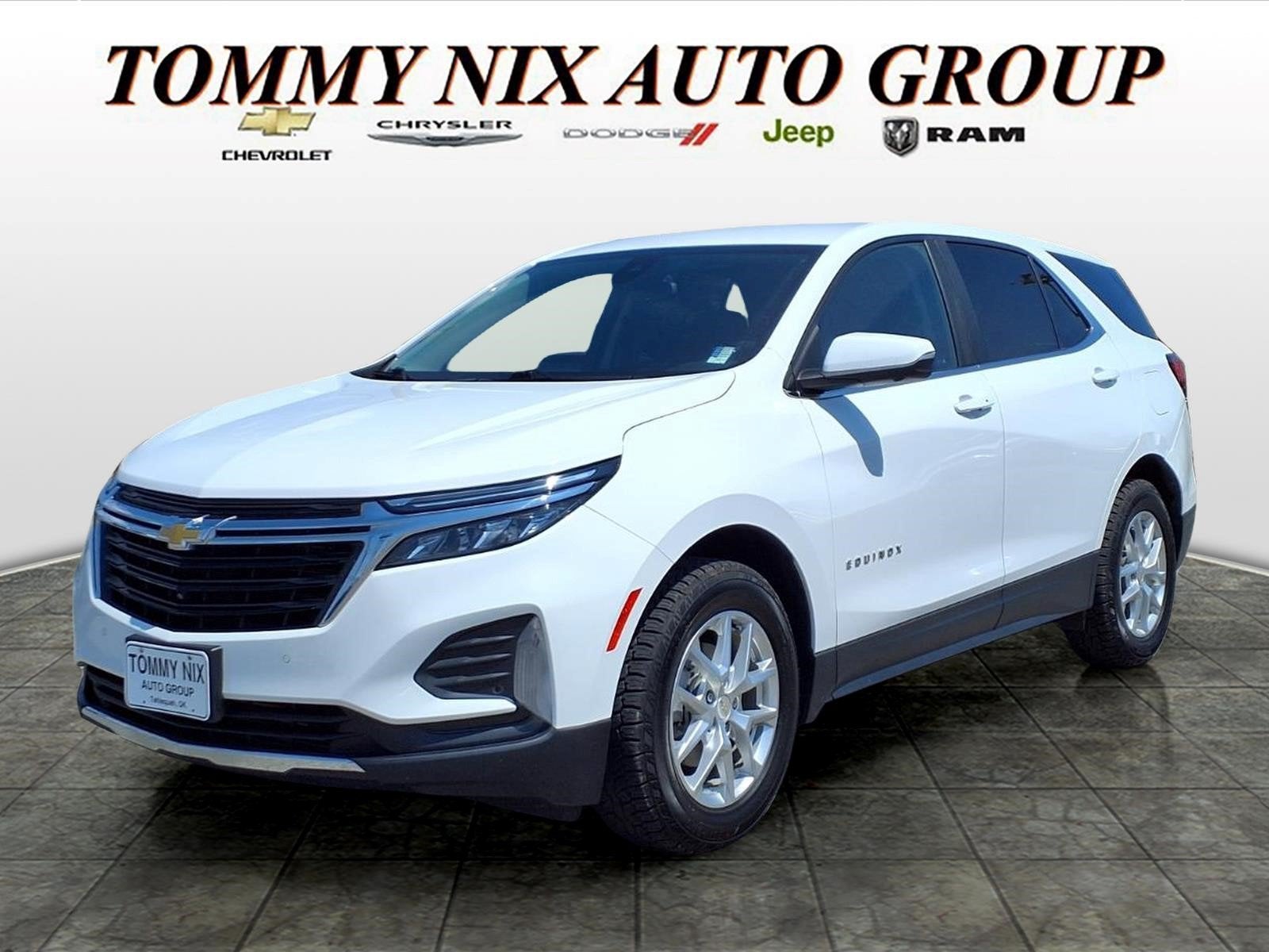 2022 Chevrolet Equinox LT in Summit White — front three-quarter view