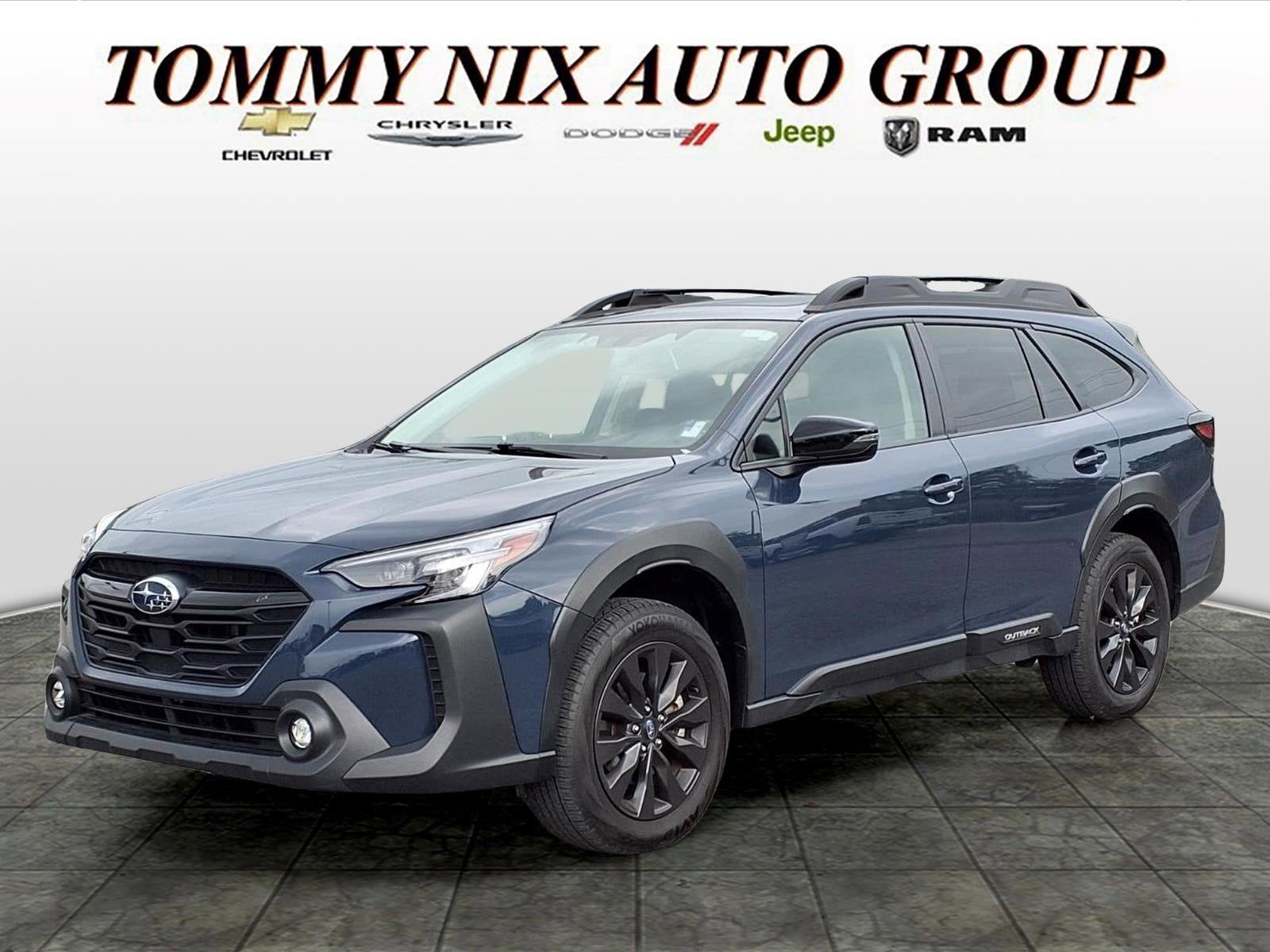 2025 Subaru Outback Onyx Edition in Gray — front three-quarter view