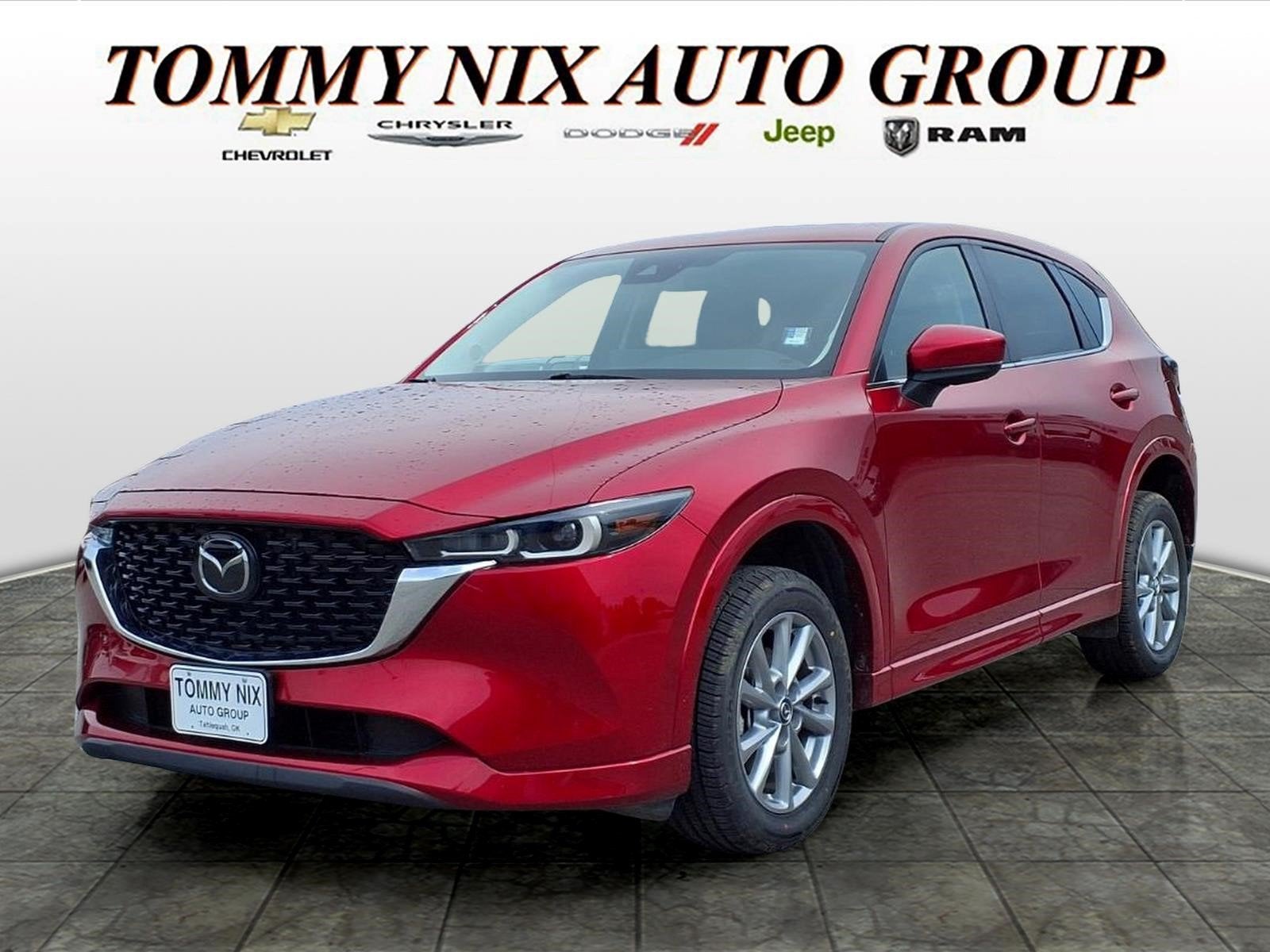 2025 Mazda Mazda CX-5 2.5 S Preferred Package in Red — front three-quarter view